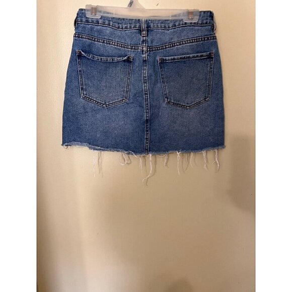 PacSun Womens Denim Mini Skirt With Raw Hem - Size 27 - Picture 2 of 7
